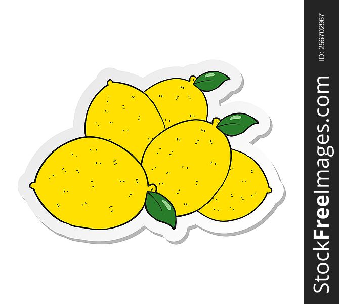 sticker of a cartoon lemons