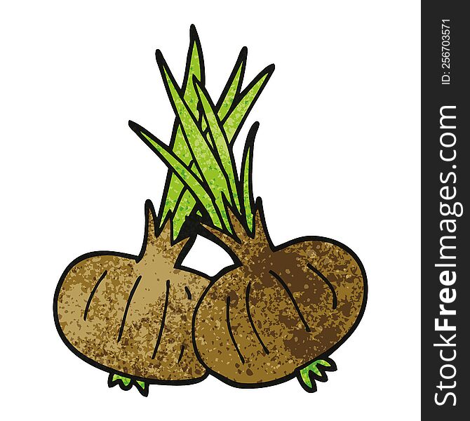 cartoon doodle brown onions