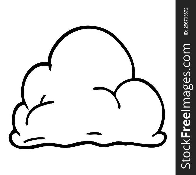 line drawing cartoon fluffy white clouds