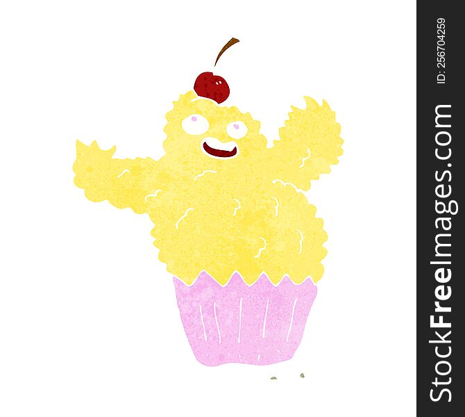 Cartoon Cupcake Monster