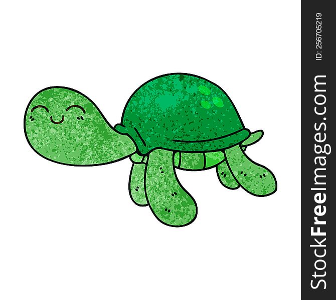 hand drawn quirky cartoon turtle. hand drawn quirky cartoon turtle
