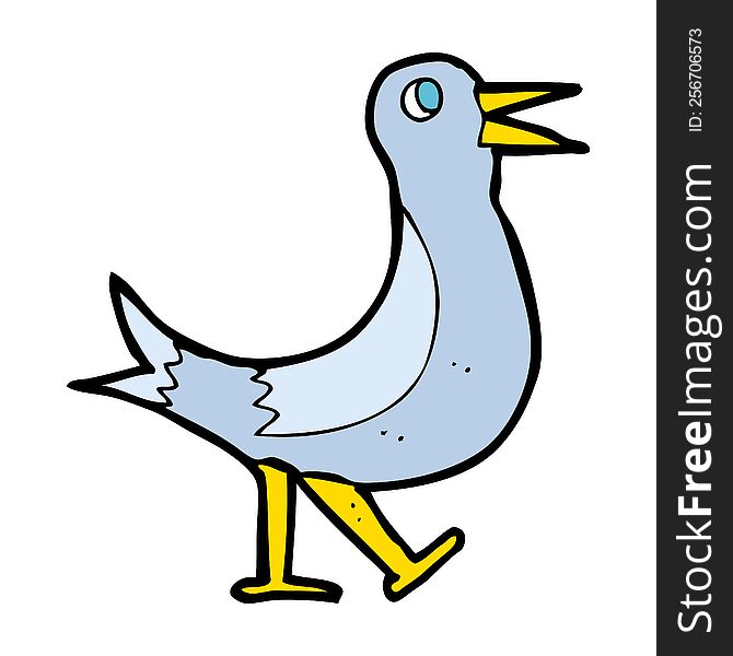 Cartoon Walking Bird