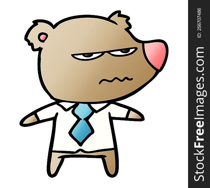 cartoon angry boss bear. cartoon angry boss bear