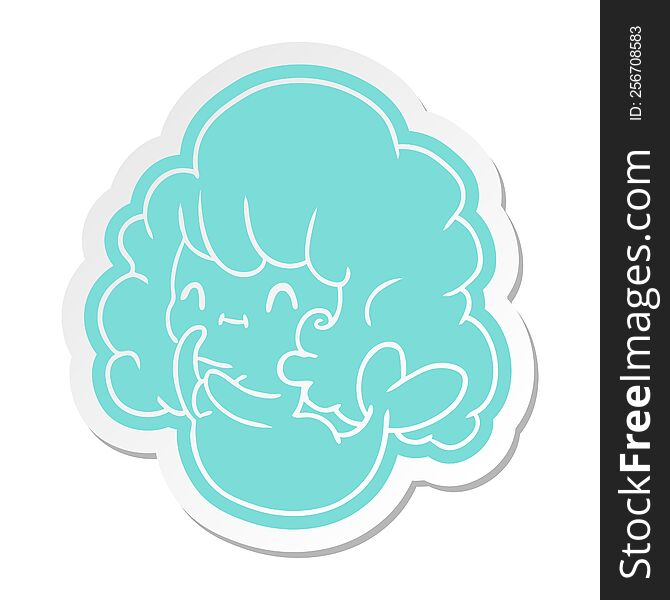 Cartoon Sticker Kawaii Cute Ghost Mermaid