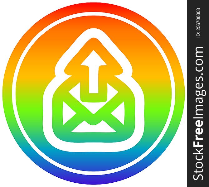 send email circular in rainbow spectrum