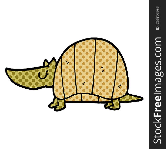 cartoon doodle armadillo