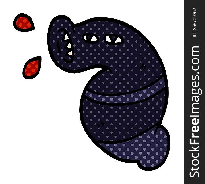 Cartoon Doodle Monster Leech