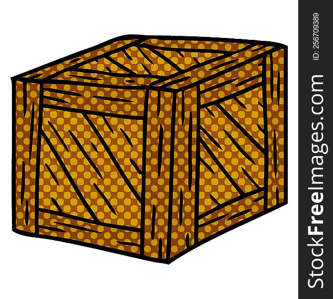 cartoon doodle of a wooden crate
