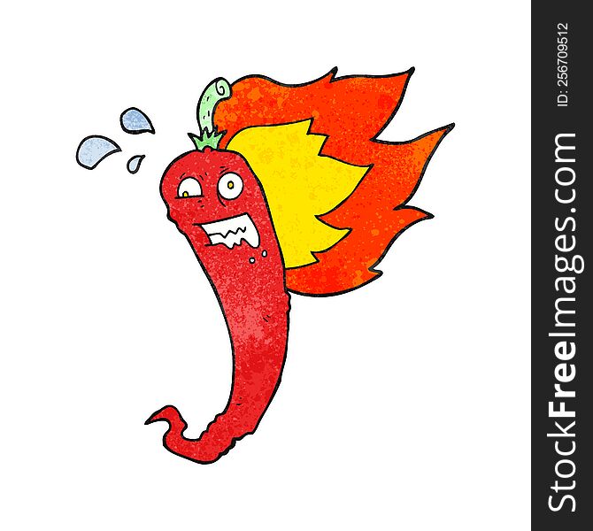 Hot Chilli Pepper Texture Cartoon