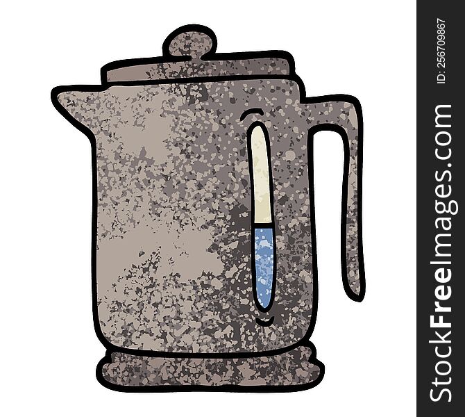 grunge textured illustration cartoon kettle