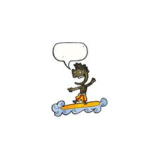 Cartoon Surfer Stock Image