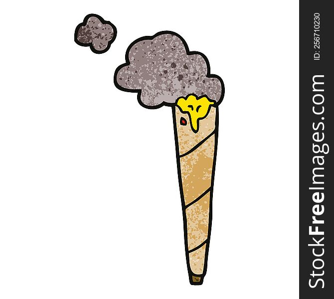 Cartoon Doodle Rolled Cigarette