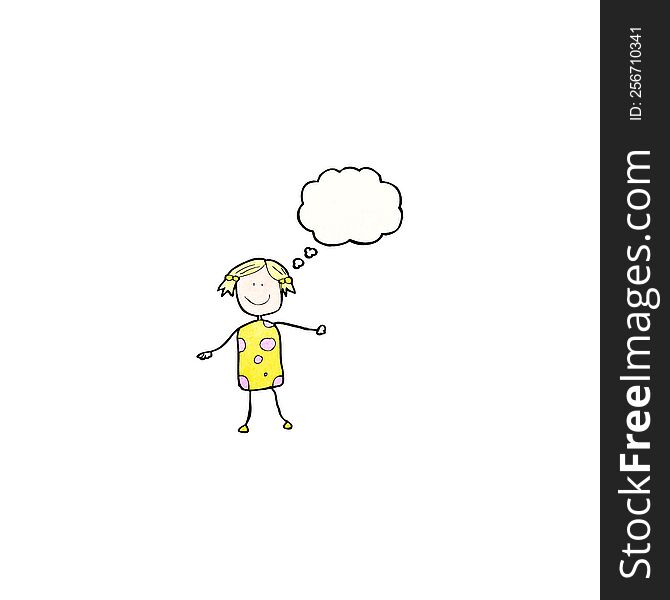 child\'s drawing of a happy woman