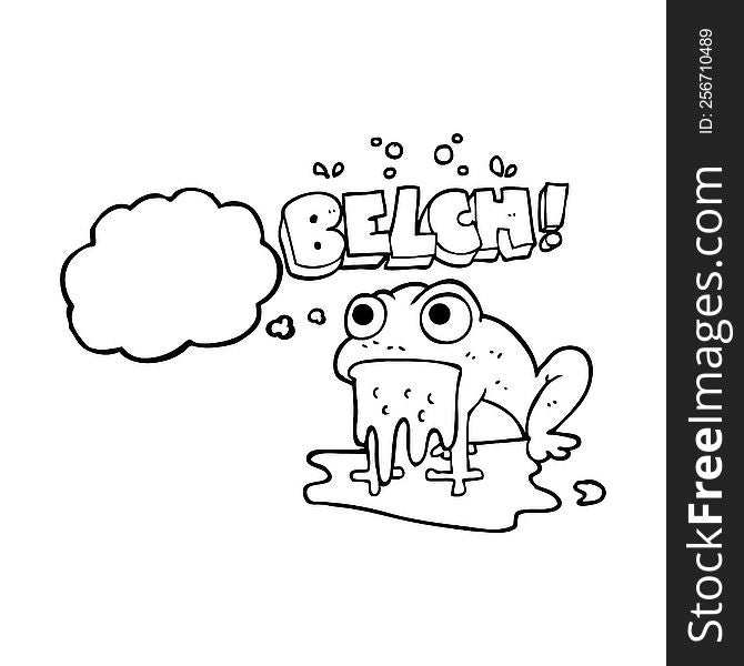 Thought Bubble Cartoon Gross Little Frog