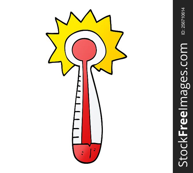 Cartoon Doodle Hot Thermometer