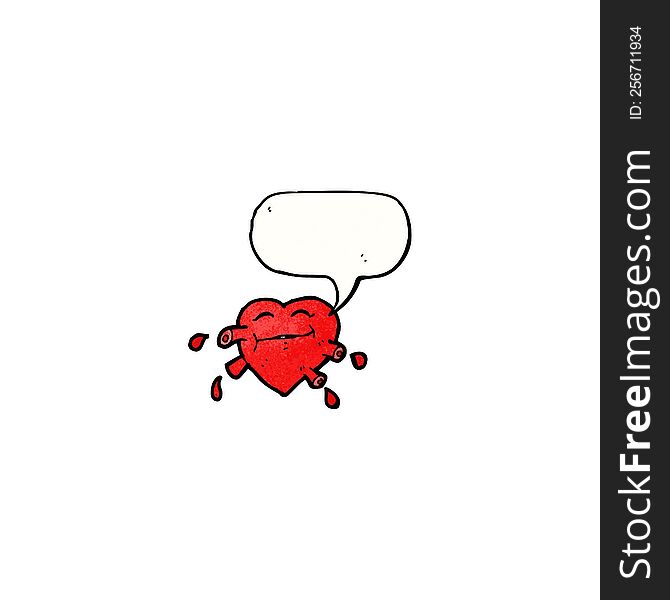 cartoon heart with speech bubble