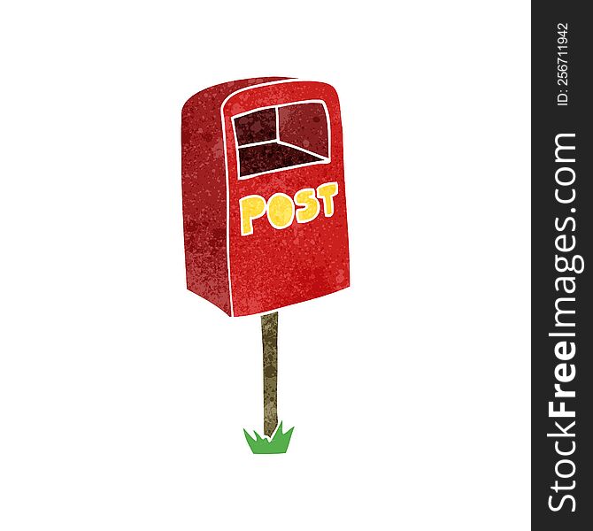 Retro Cartoon Post Box