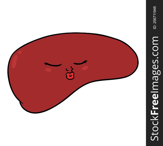 cartoon liver. cartoon liver