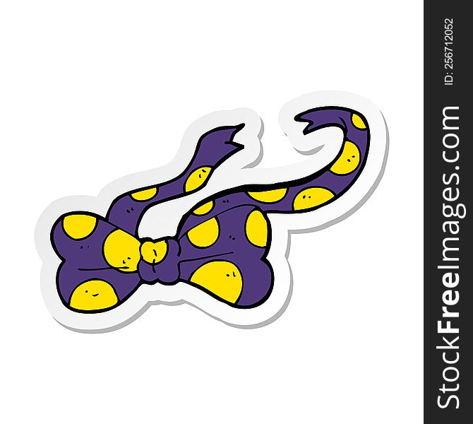 sticker of a cartoon bow tie