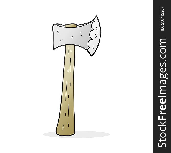 freehand drawn cartoon axe