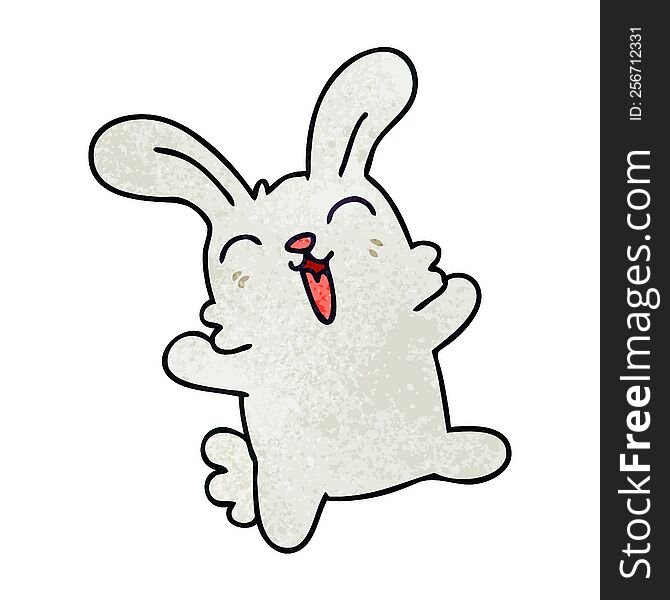 Quirky Hand Drawn Cartoon Rabbit