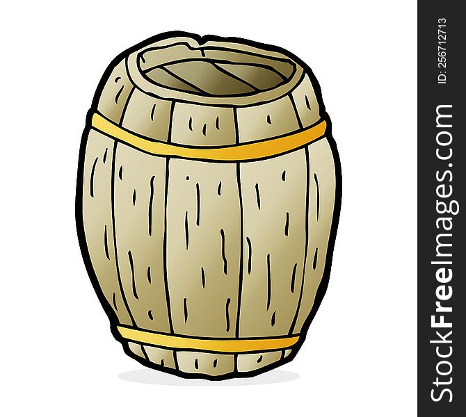 Cartoon Wooden Barrel