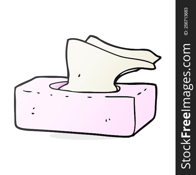 freehand drawn cartoon box of tissues