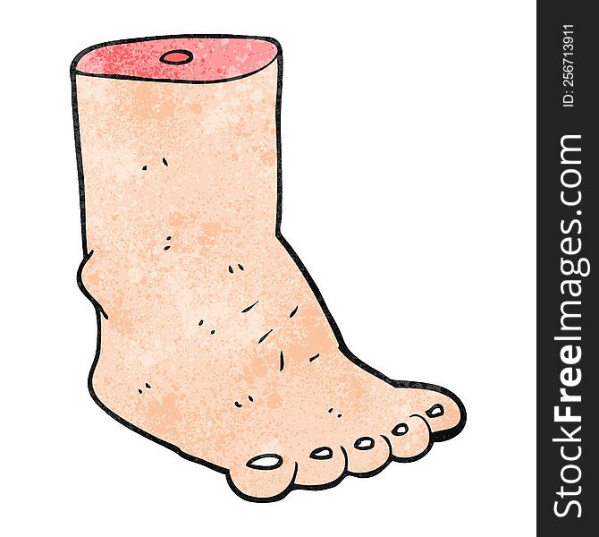 textured cartoon foot