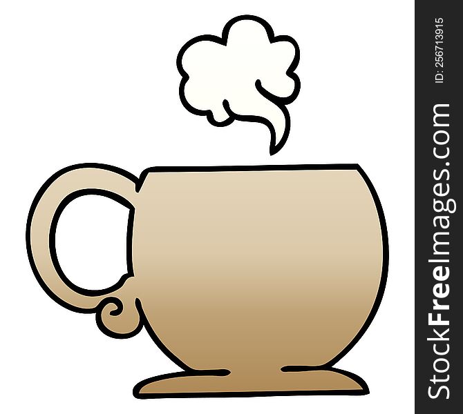 Quirky Gradient Shaded Cartoon Hot Drink