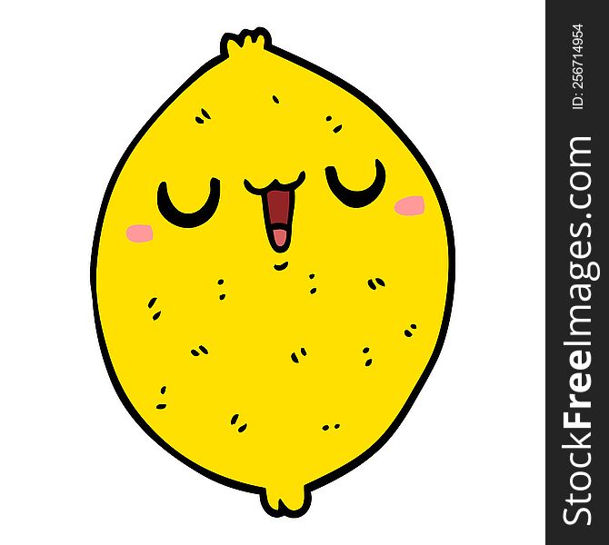 cartoon happy lemon