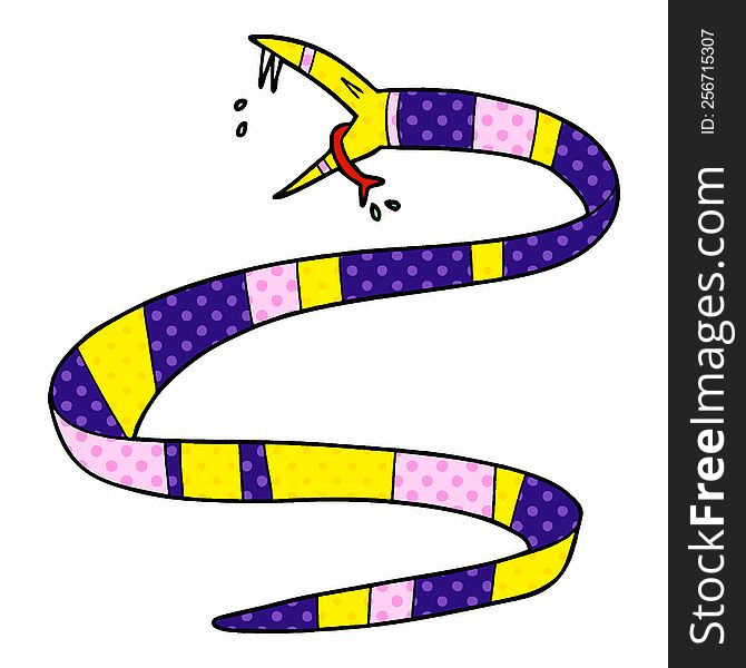 cartoon poisonous snake. cartoon poisonous snake