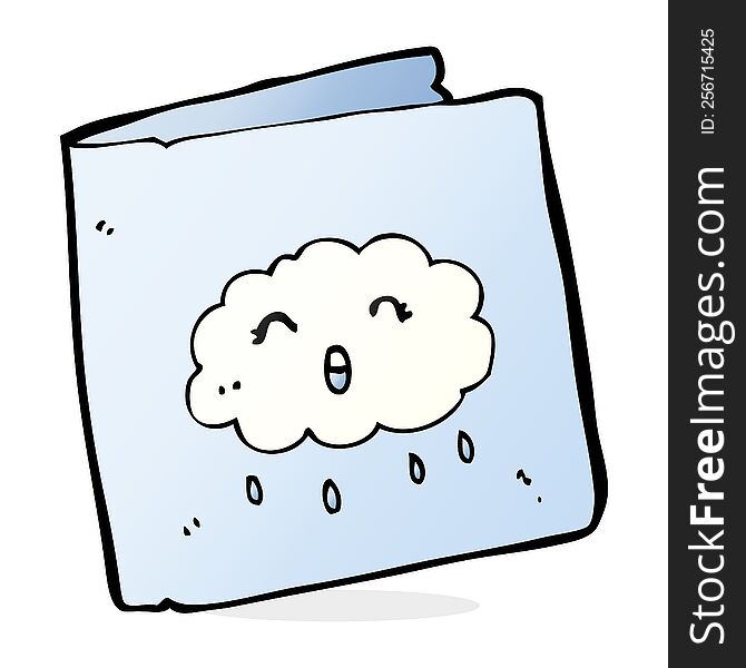 cartoon card with cloud pattern