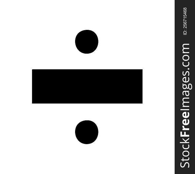 flat symbol of a division symbol. flat symbol of a division symbol