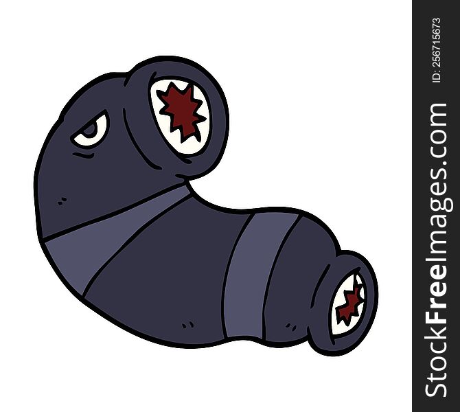 Cartoon Doodle Monster Leech