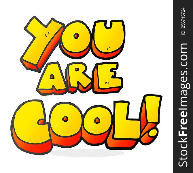 you are cartoon cool symbol