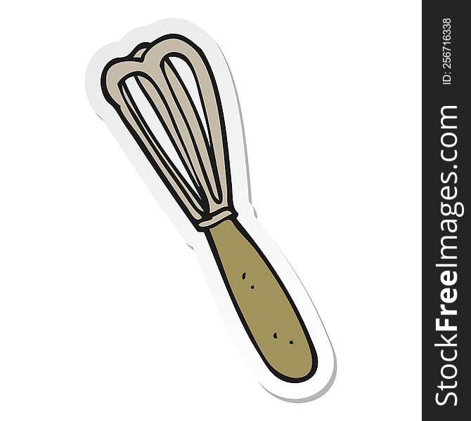 sticker of a cartoon whisk