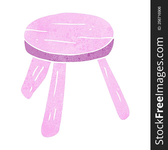 cartoon pink stool