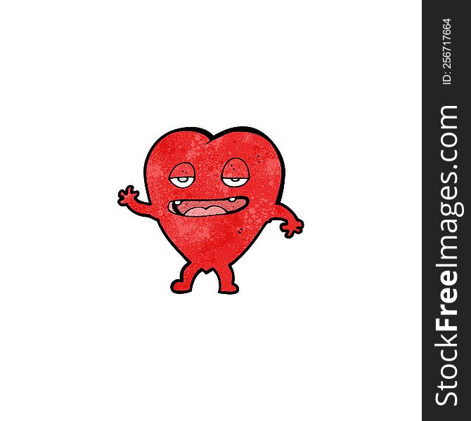 happy heart cartoon character