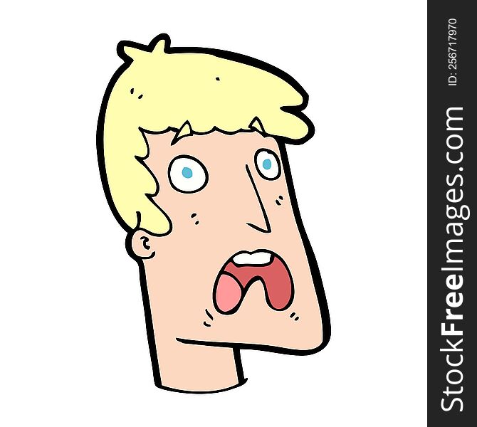 Cartoon Shocked Man