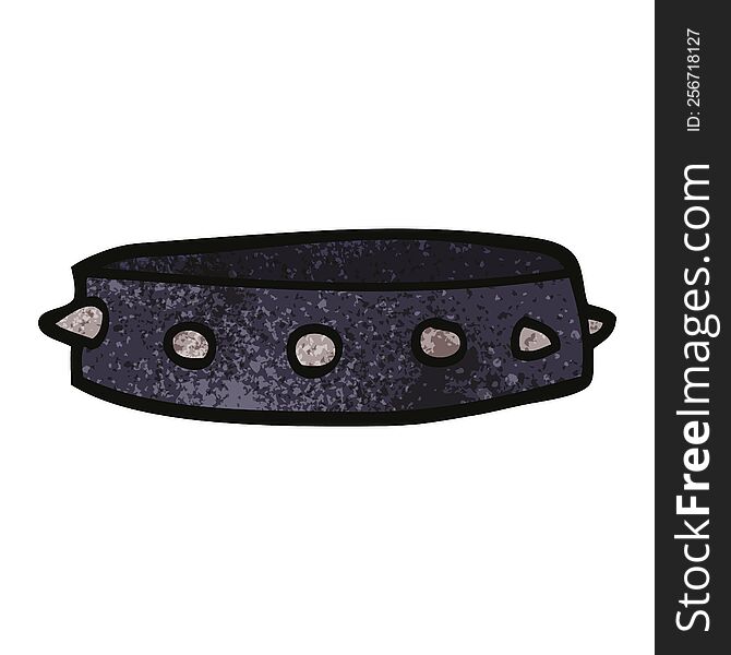 cartoon doodle spiked dog collar