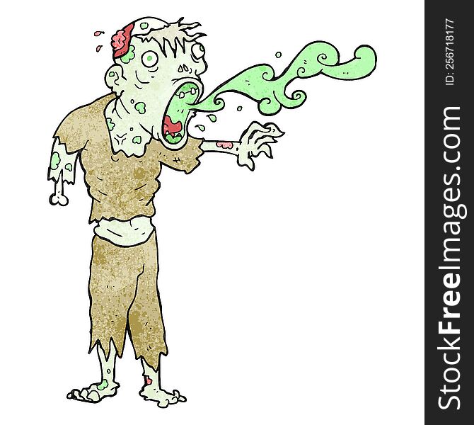 freehand drawn texture cartoon gross zombie