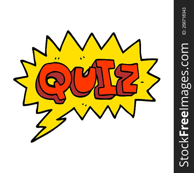 Cartoon Doodle Font Quiz