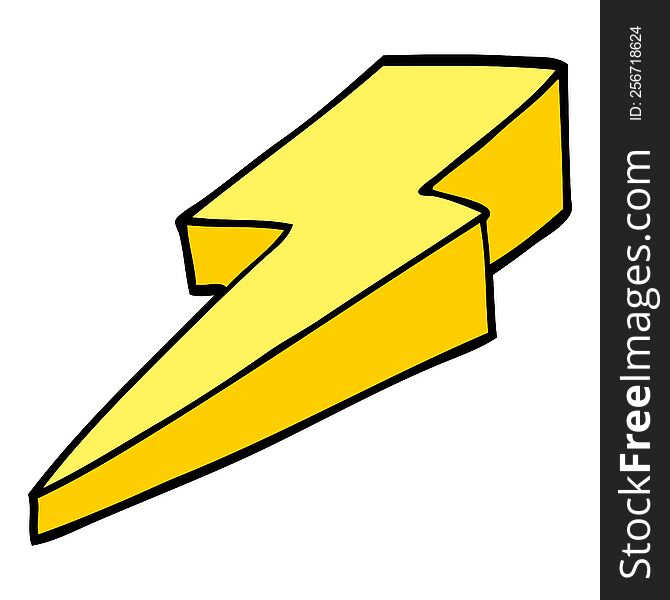 cartoon doodle decorative lightning bolt