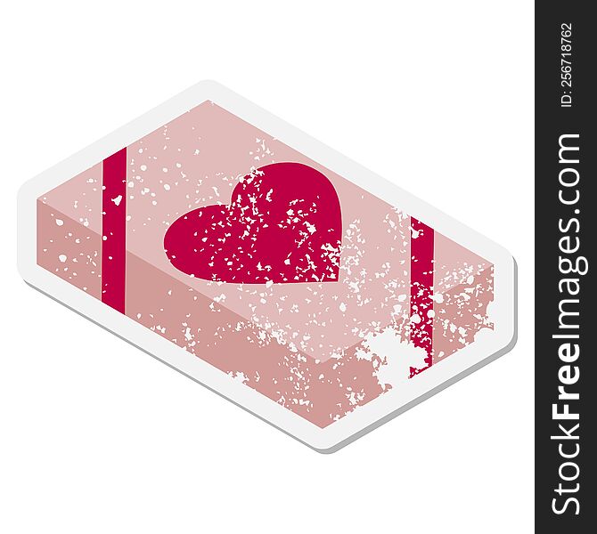 valentines gift box grunge sticker
