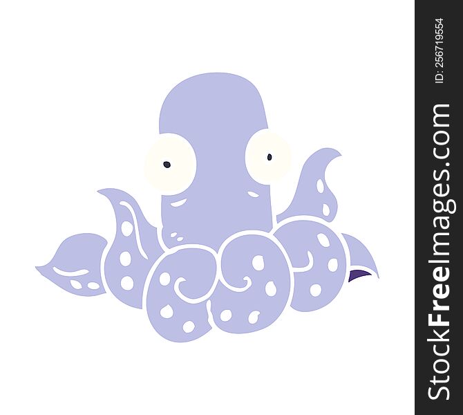 Cartoon Doodle Funny Octopus