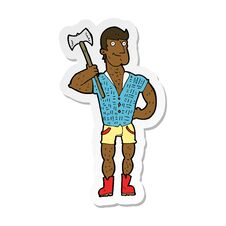 Free Sticker Of A Cartoon Lumberjack Stock Images - 256723544