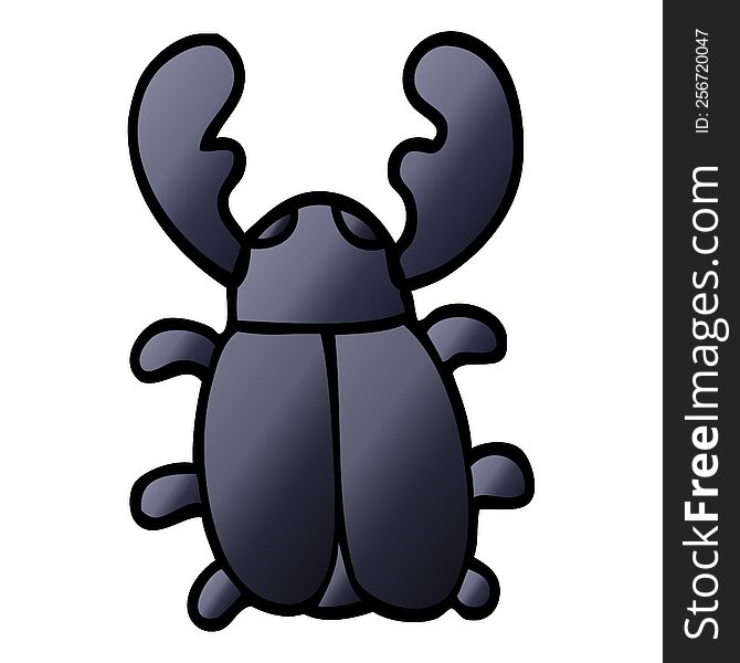 cartoon doodle huge beetle