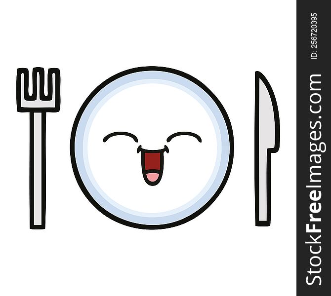 Cute Cartoon Dinner Plate