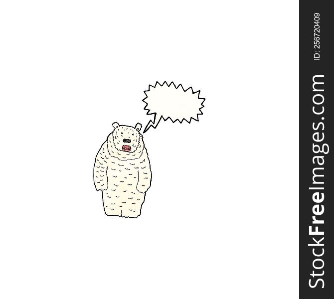 roaring polar bear cartoon