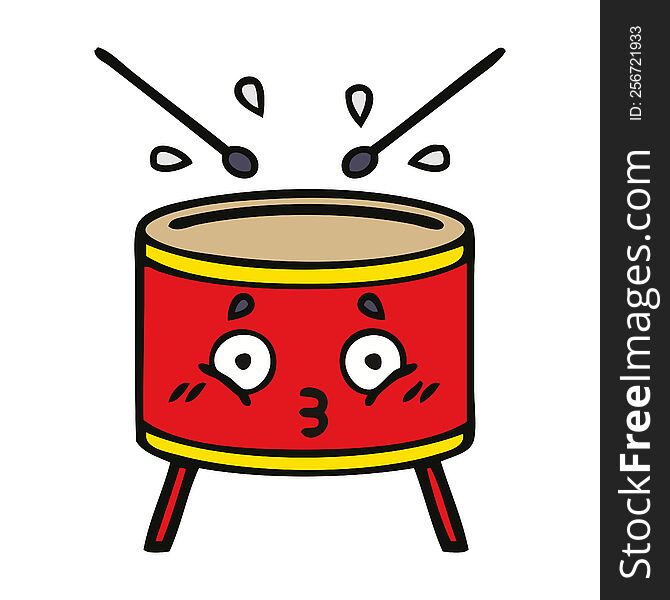 cute cartoon drum